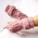 Hand Knit Gloves, Fingerless mitten, Winter Fashion, Fall Fashion, Pink Gloves, Arm Warmer, Holiday Accessories, Winter Accessories