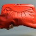 1980s Red Leather Clutch