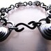 Recycled riveted ring pull Charm Bracelet