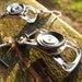 Industrial recycled metal ring pull tab dangle Earrings.