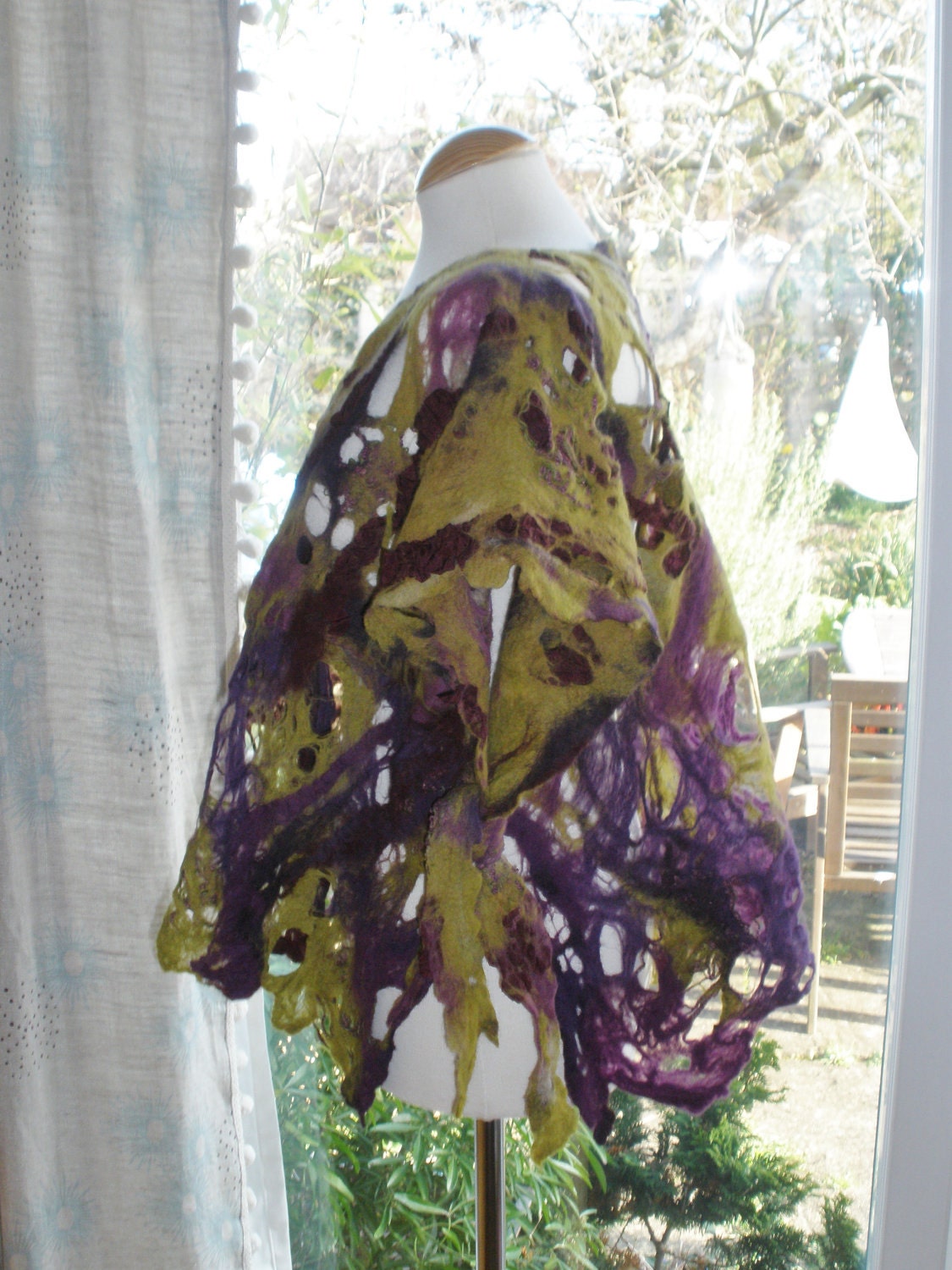 Fibre art felted wool gilet jacket tunic - Custom made in your size your length one size osfa