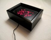 Red animated LED light box / lamp