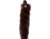 LUXURIOUS Recycled Sable Fur Tail for Keychain or Belt Loops