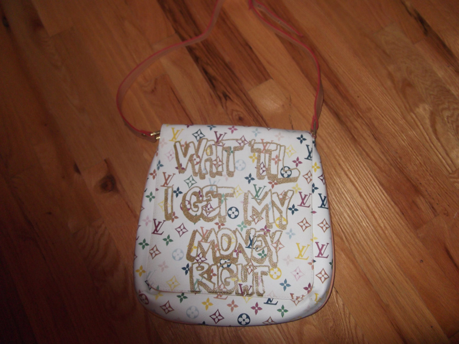 SALE - CAN'T Tell ME - Kanye West Tagged Multicolore Louis Vuitton Inspired Handbag - Original Design