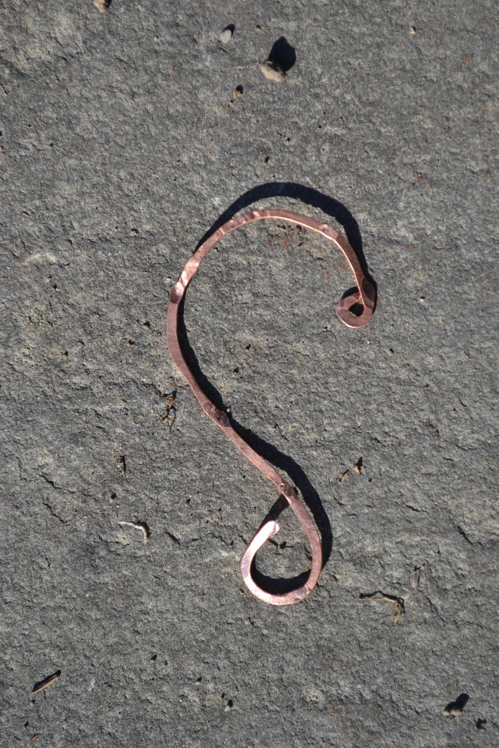 Hand-hammered Copper Ornament Hooks