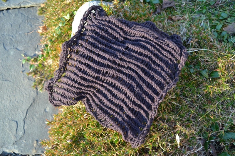 Brown Knit Cowl