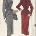 Vintage 1950's Misses' Two Piece Suit Sewing Pattern, Slim Skirt, Fitted Jacket, Simplicity 2979