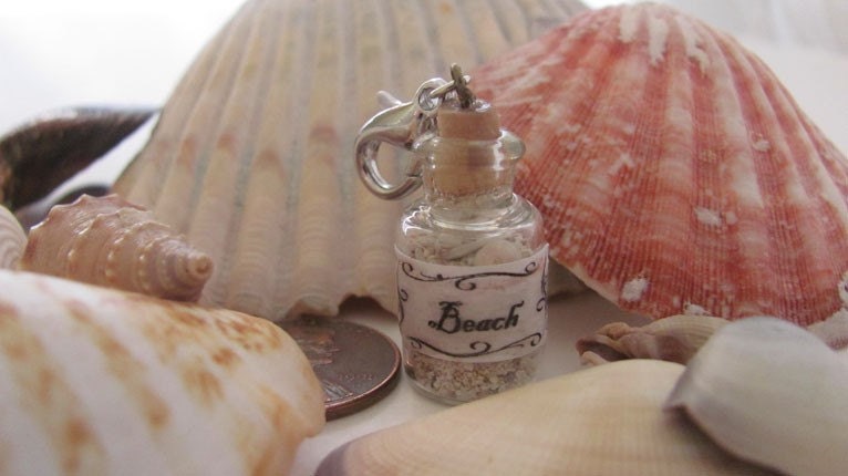Teeny-Tiny Beach Jar Clip-on Charm by Kristin Victoria Designs