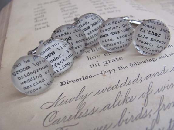 Three Pre-Designed Cuff Link Sets for Wedding Birthdays Anniversary Christmas by Kristin Victoria Designs