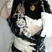 steampunk vest, steampunk, upcycled clothing, upcycled vest, striped vest, shabby chic vest, gothic, victorian, vintage style, size small