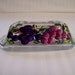 Covered Butter Dish Hand painted with grapes