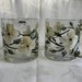 Hand painted Coffee Mugs with ivory dogwood flower