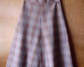 Vintage Plaid Highwaisted Skirt