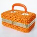 Reserved - Vintage 60s Purse Mod Italian Bright Orange Designer Alfredo Picchi Woven Raffia Handbag Box Purse