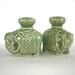 Mothers Day Gift Idea. Elephant Candle Holders. Candlesticks. Chinoiserie. Greek Key. Sage Green. Collectibles. Pastel. Vestiesteam.