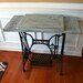 SALE. Sewing Machine Table. Cottage Chic Beach House. Grey Blue Entryway. School Desk. Singer Treadle. Farmhouse Rustic. Industrial.