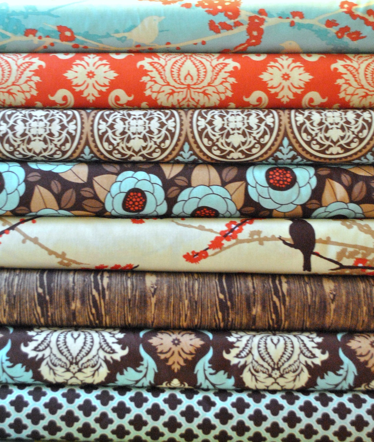 Aviary 2 by Joel Dewberry  8- Fat Quarter Quilt Fabric Bundle- for Free Spirit