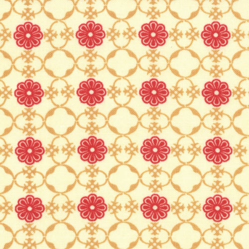 Circa 1934 Astaire Cream by Cosmo Cricut Quilt Fabric- 1/2 Yd BTY for Moda
