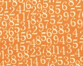 Lucys Crab Shack Childrens Number Games Orangesicle  5482 25 by Sweetwater for Moda 1 yard bty