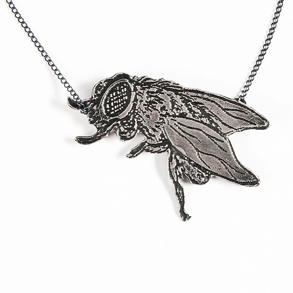 Sterling Beelzebub- Lord of the Flies Necklace