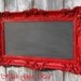 HOLLYWOOD REGENCY CHALKBOARD Wedding Chalkboard White Red Black Gold Grey Black board 36"x21" French Country Home Gothic Wedding Decor