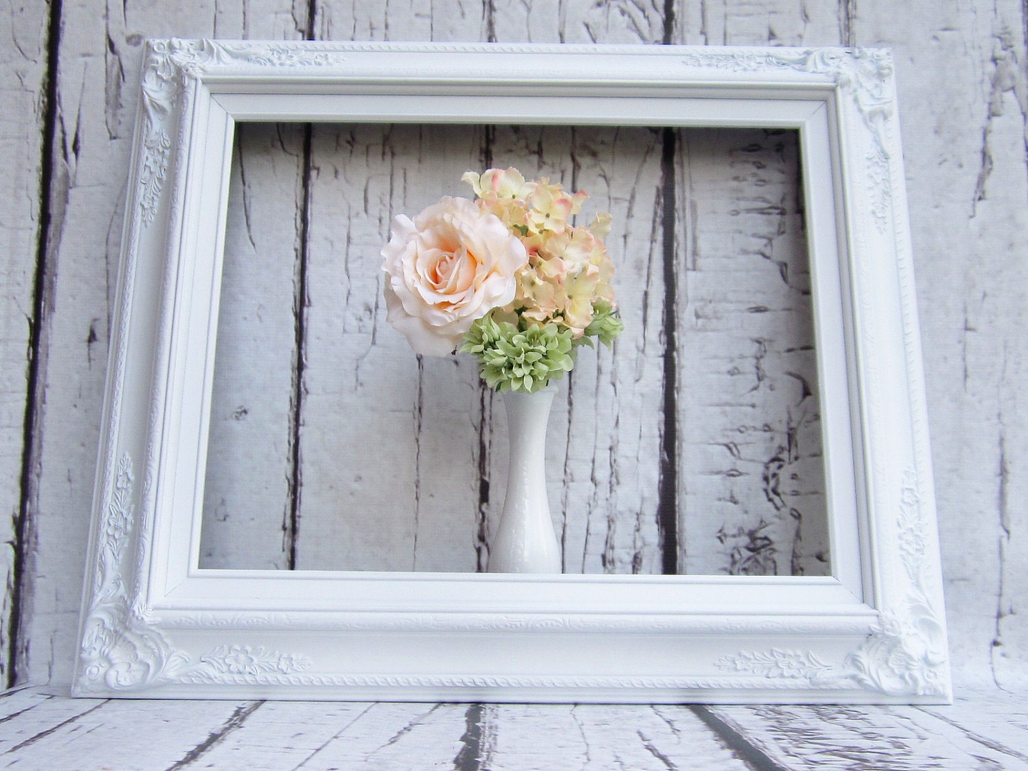 BAROQUE PICTURE FRAMES For Sale Fits 20"x16" Picture or Mirror White- MaNY SiZES - Any Color- Baroque Decorative Frame Shabby Chic