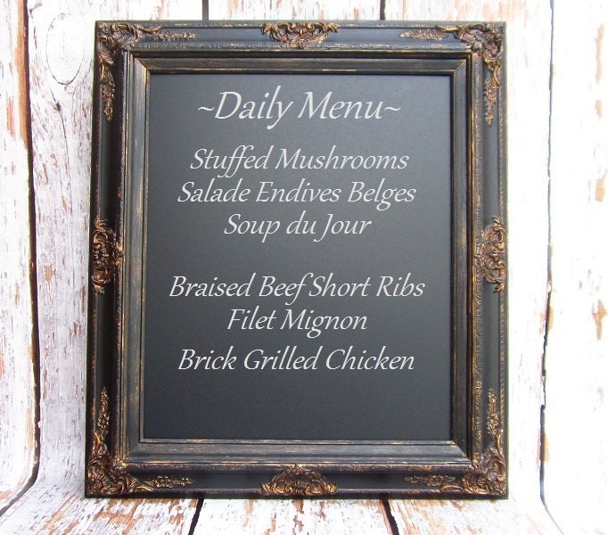 RED MAGNETIC CHALKBOARD Furniture Wall Home Decor Kitchen Decor Home Office Organizer 31"x 27" Framed Chalkboard Chalk board