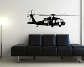 Huge Blackhawk Helicopter Vinyl Wall Decal