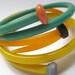 Vintage Knitting Needle Bracelets Upcycled Set Of 3 Citrus Cocktail - LARGE / XL