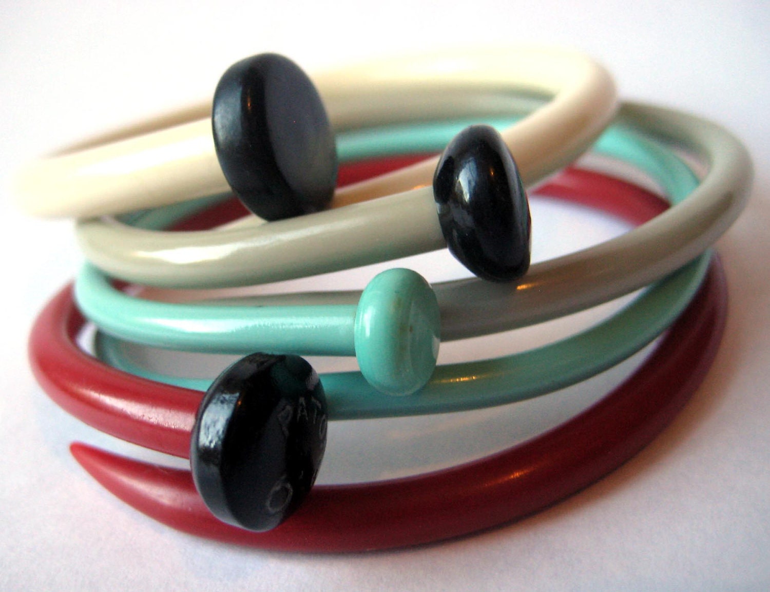 Recycled Knitting Needle Bracelets Cherry Blossom SMALL
