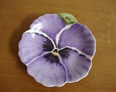 Handpainted Viola Flower Dish