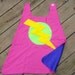 Childrens Super hero cape Girls Big Bolt