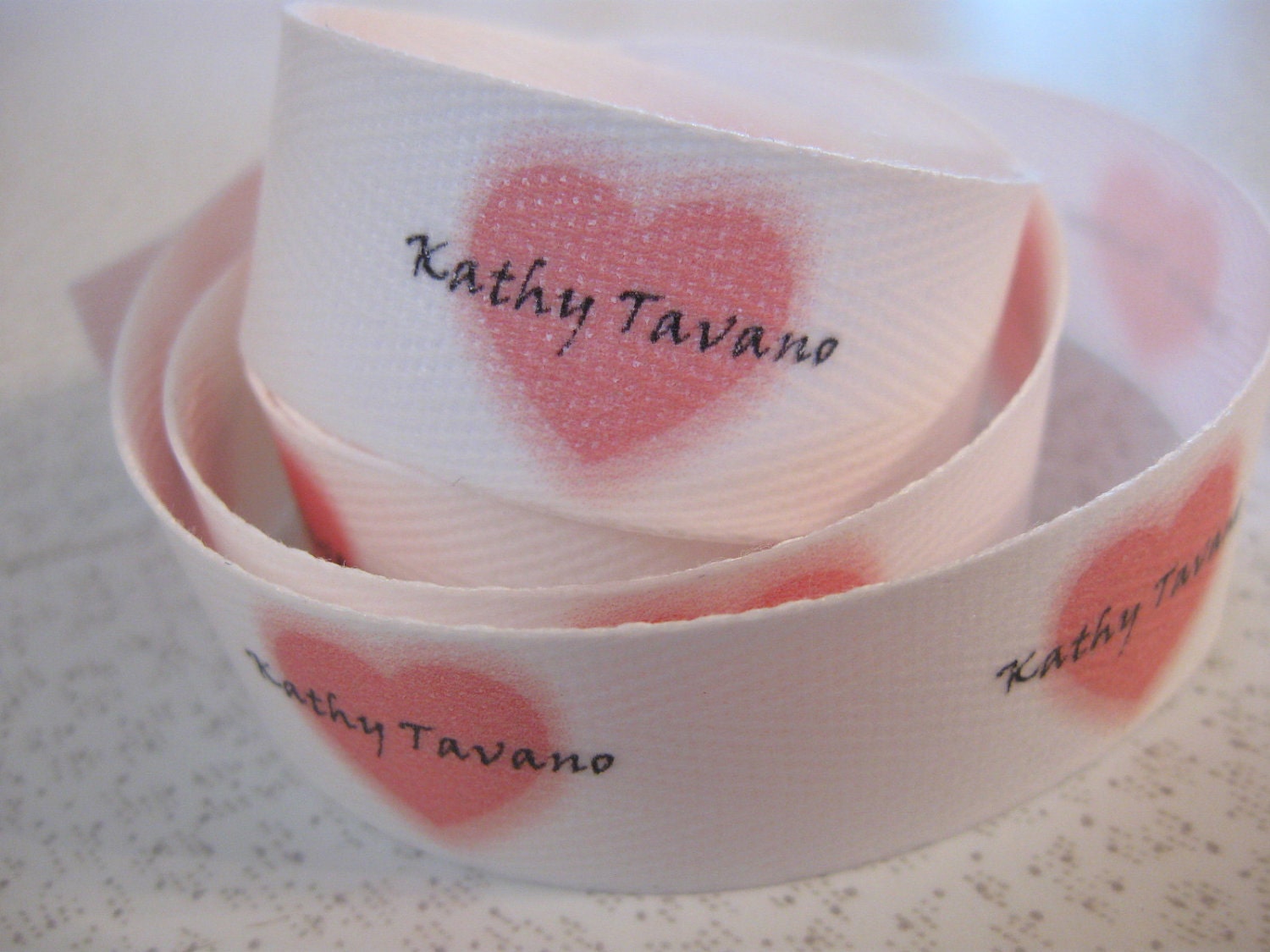 Twill Fabric Labels, one-inch ribbon, spool - uncut, natural or white