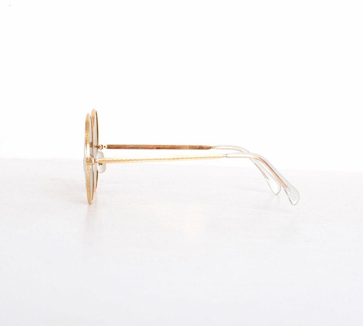 Vintage 60s Round Gold Janis Joplin Sunglasses