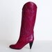 Size 7 1/2 Vintage 80s Purple Cowboy Boots High Heels 37.5