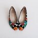Size 8 Vintage 80s Leather Paradox Zalo Pointy Flats 38