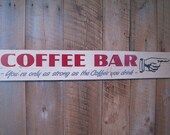 Coffee Bar - Wooden Sign