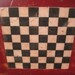 Handpainted Gameboard on Large Antique Munising Cutting Board