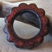 Pomegranate Red Flower Hoop - Handmade Ceramic Hoop