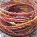 Orange Tango FiberWire - Handspun Art Wire for Jewelry - 3 FEET