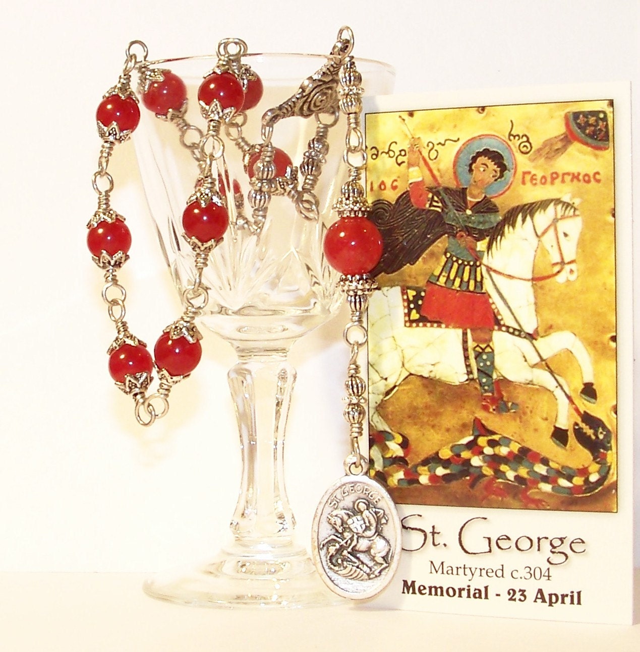 Unbreakable Chaplet of St. George - Patron Saint of Boy Scouts, Soldiers, Farmers, Equestrians, and Against STD's and Skin Diseases