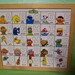 large vintage Sesame Street double sided activity board - wall art room decor 15x17