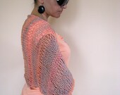 Soft and Elegant summer Shrug in salmon/ orange shades