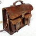 Dark Brown Rawhide Leather Messenger Laptop Satchel Bag -Free Shipping- BBC2BC