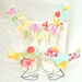 Wedding Cake Topper Love Birds, Meadow Sweet Aqua Blue, Yellow, Orange,Pink and Green Flowers, Spring Wedding, Wedding Gift