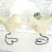 Custom Cream Burlap Love Birds Wedding Cake Toppers with Your Choice of Fabric for Flower, Spring Wedding, Wedding Gift, Personalize
