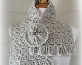 Direct Download PDF pattern crochet Grey cowl scarf stole