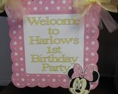 Minnie MousePetite Pink and Yellow 1st Birthday Party Package Il_170x135