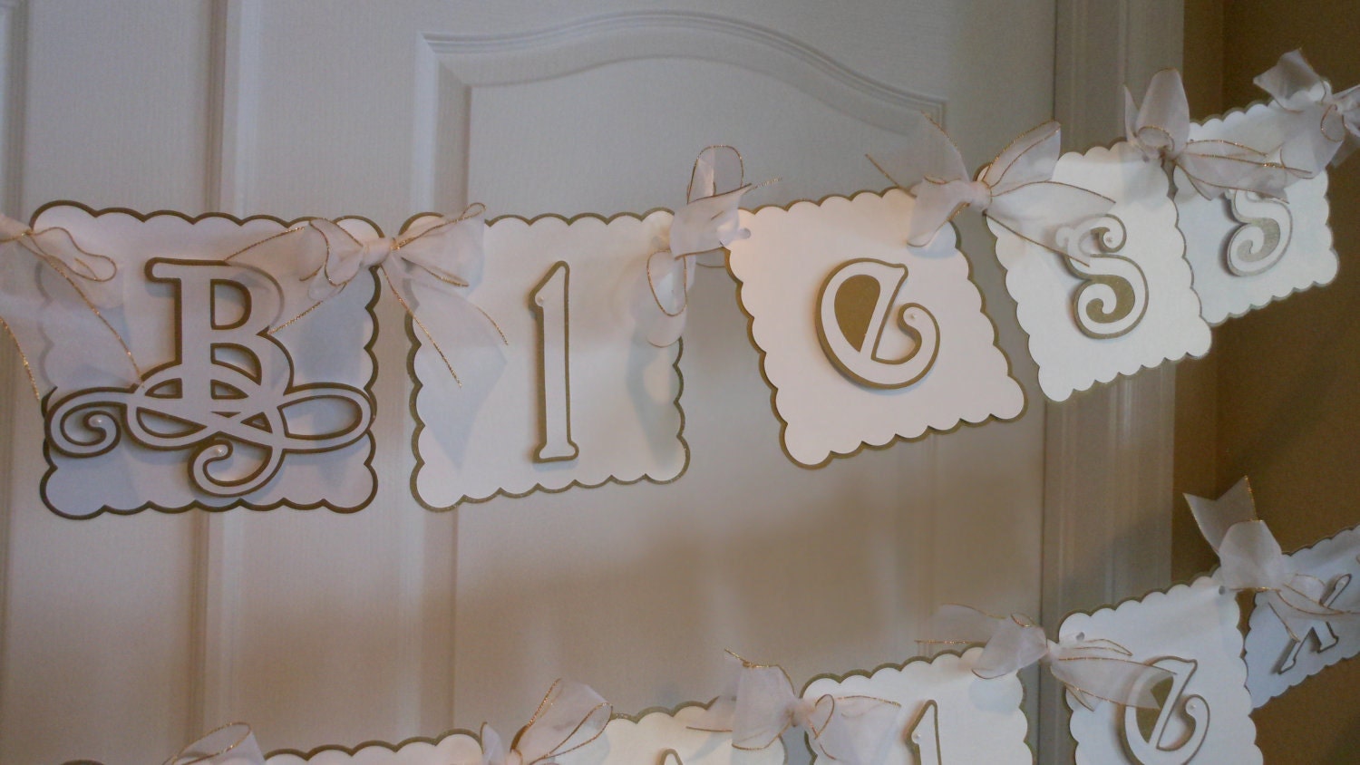 Baptism Celebration Name Banner (God Bless) Il_570xn