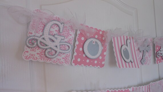 Baptism Celebration Name Banner (God Bless) Il_570xn